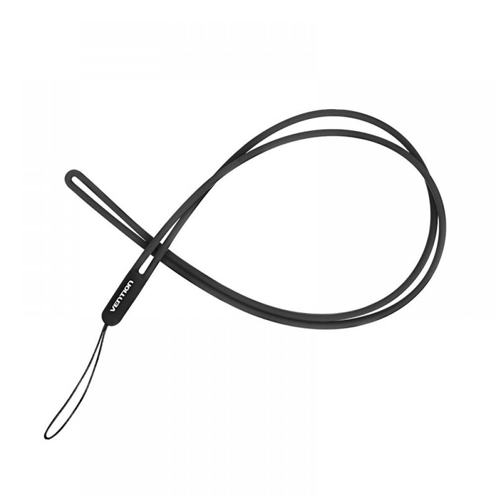 VENTION Smartphone Lanyard 0.15M Black Silicone Type (KQFBB) (VENKQFBB)