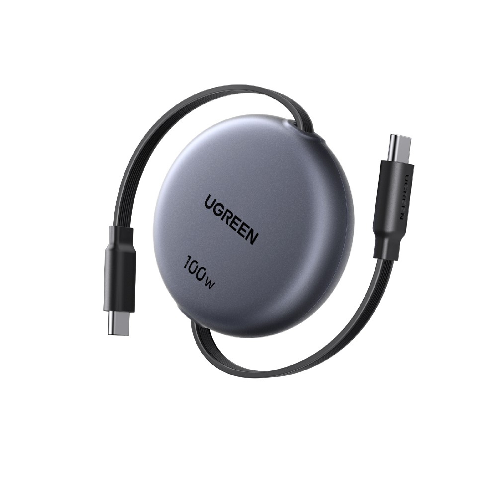 Καλώδιο Φόρτισης UGREEN L531 65905 USB-C σε USB-C PD 100W, Επαναφερόμενο 1m (340636)