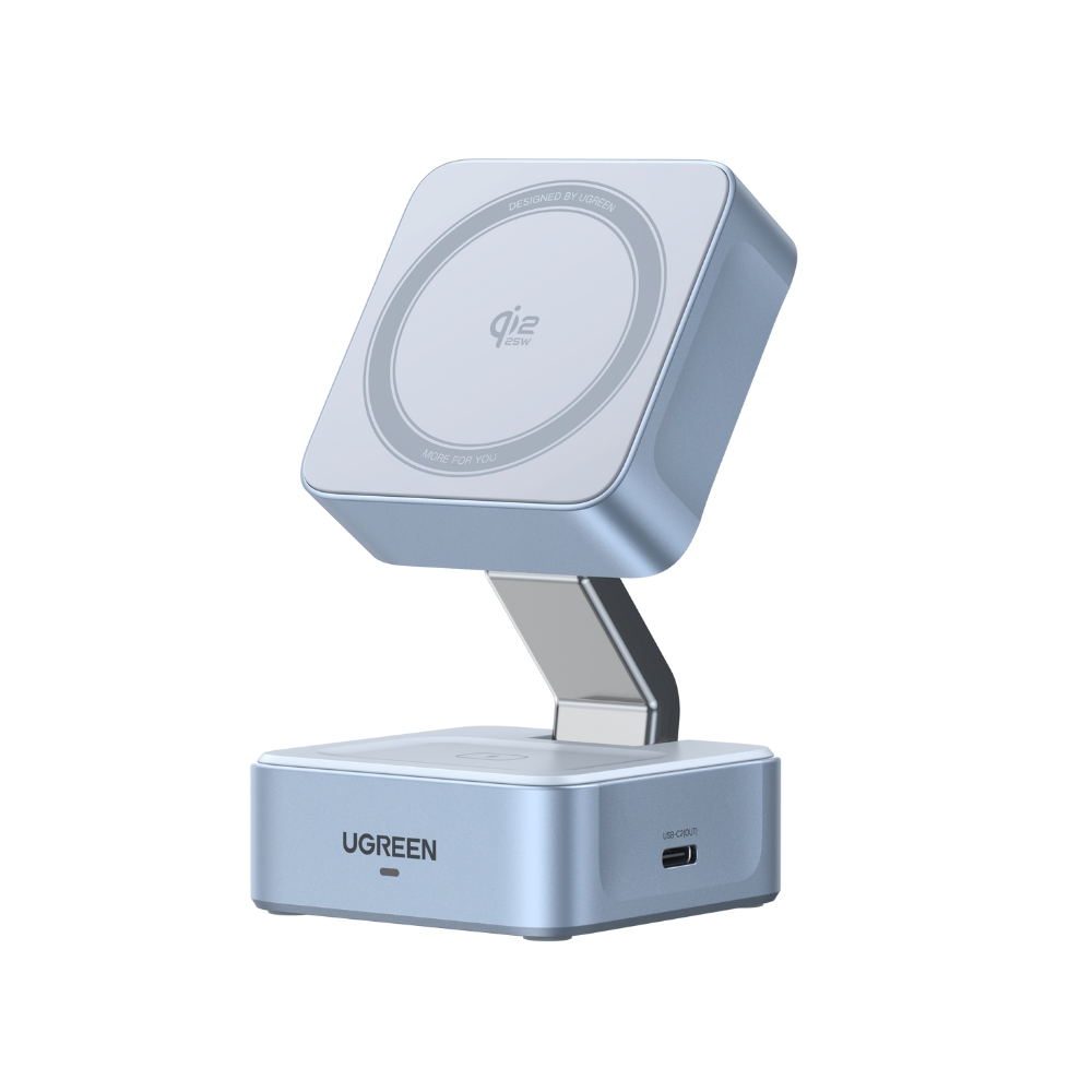 Φορτιστής Σπιτιού 25W Qi2 UGREEN W752 55960B με Ασύρματη Φόρτιση Magnetic Γκρι (340649)