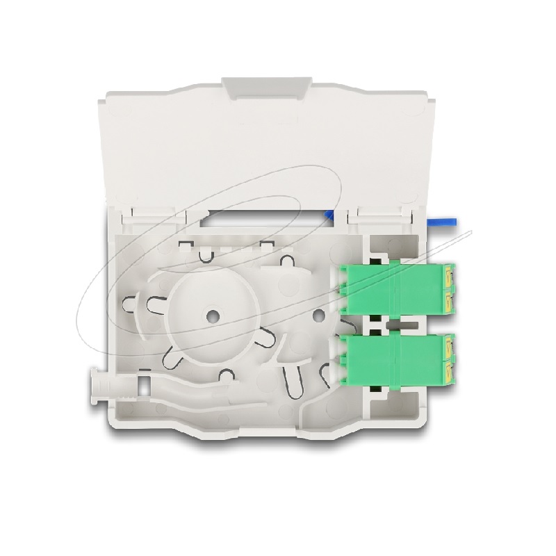 SPLICE BOX DIN RAIL (ΠΛΑΣΤΙΚΟ) with 2 LC Couplers (LC/APC) (85936)