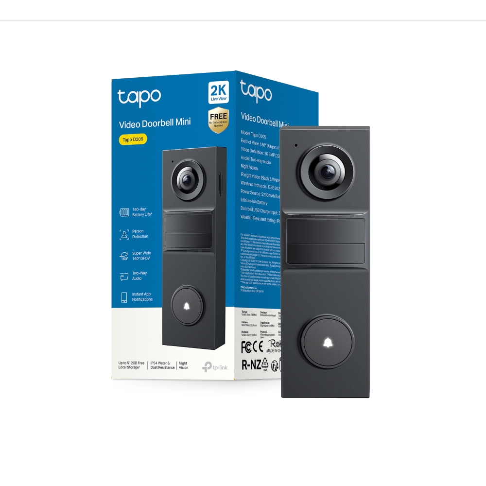 Video Doorbell Mini  Camera 2K (Tapo D205)