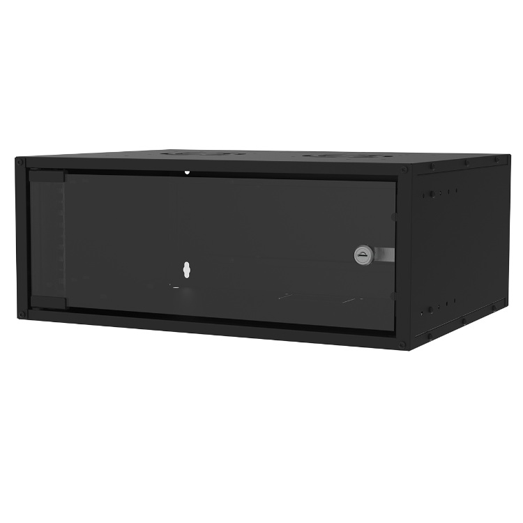 Επίτοιχη καμπίνα soho 4U με βάθος 400 mm ''Flat Pack'' RAL9005 (40963)