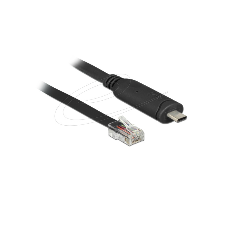 USB 2.0 Type-C male to 1 x Serial RS-232 RJ45 male 2m black (63912)
