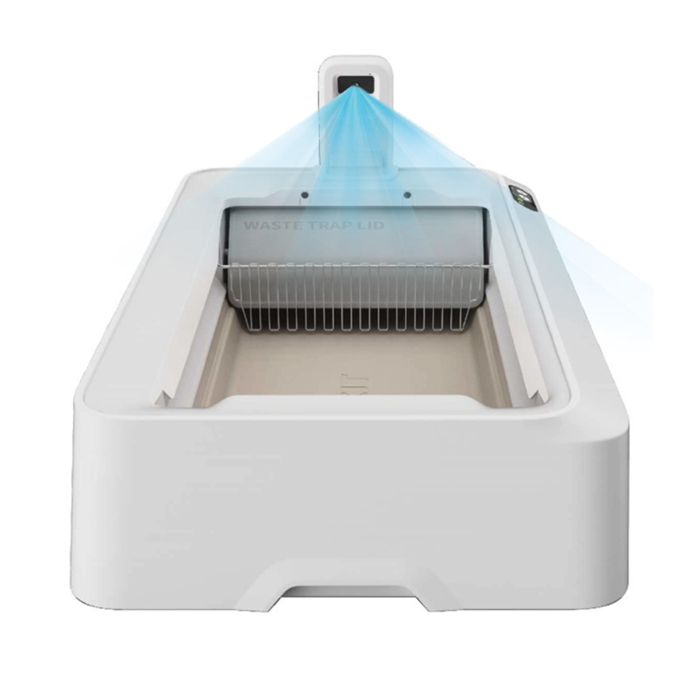 PETKIT Purobot Crystal Duo Self-Cleaning Cat Litter Box with AI Camera - White (P9905) (PTKP9905-WH)