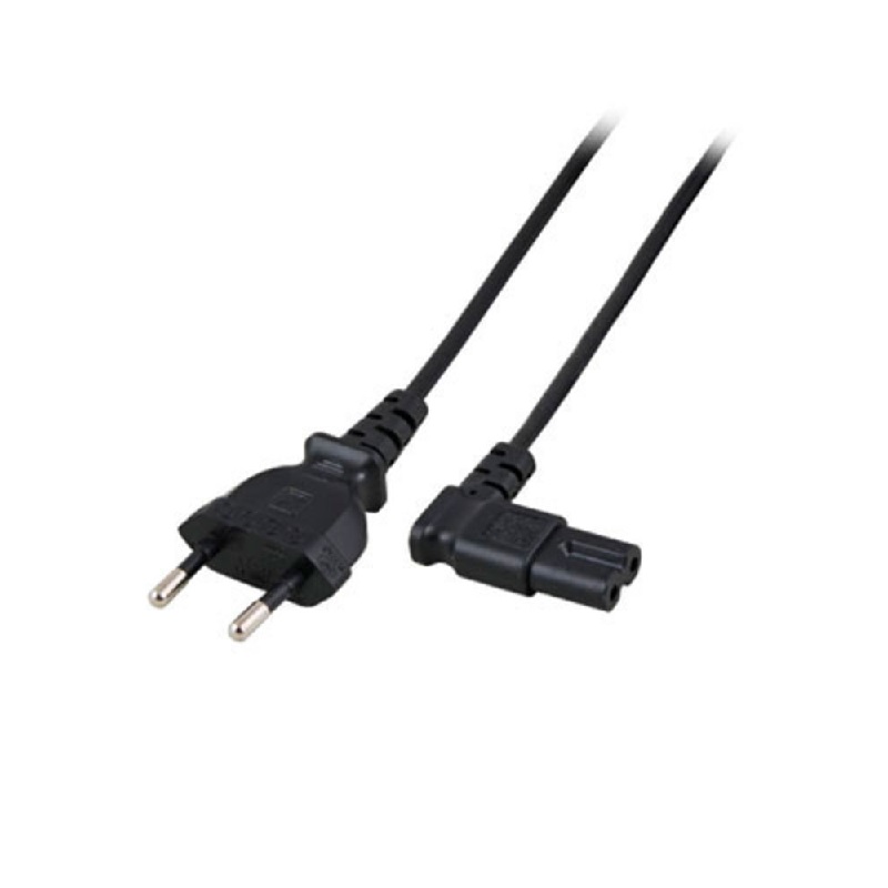 Καλώδιο Τροφ/ας 2xF ANGLED Left/Right 3m ( c7 ) (AK5421)