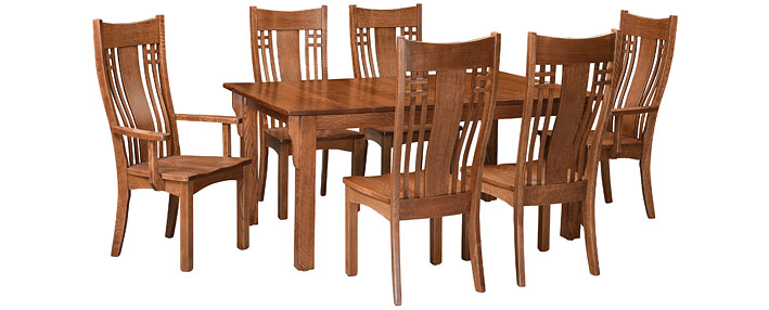 Amish Dining Room Tables Chairs Sets Mission Style Cabinfield Fine Furniture