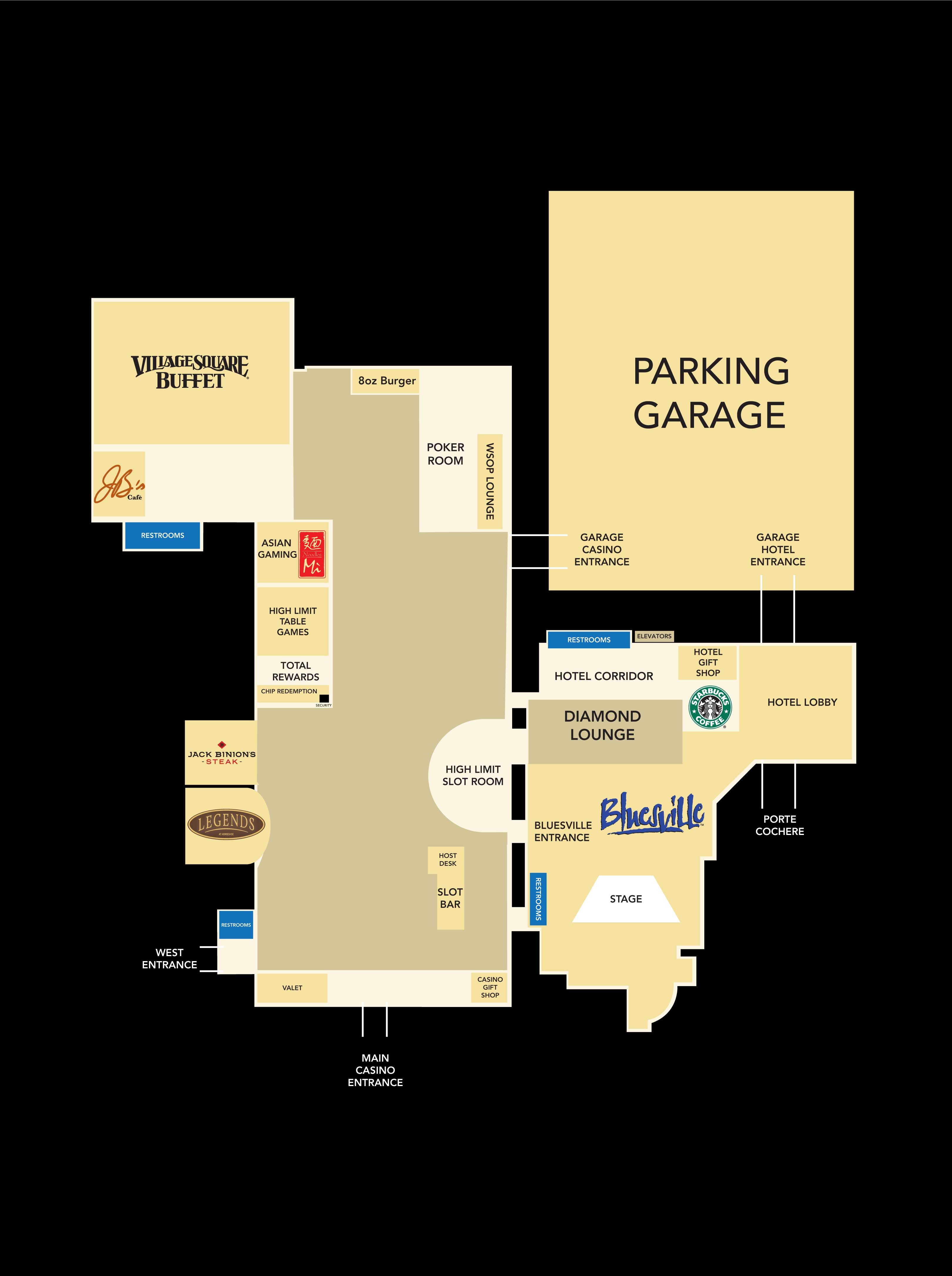 Tunica Casino Hotel Rooms Suites Horseshoe Tunica UTU Floor Map Feb2015 