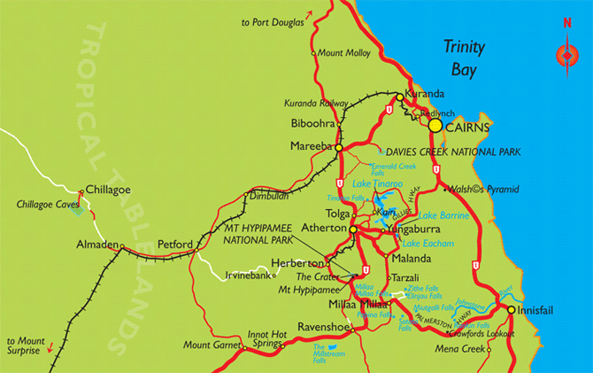 Port Map Of Cairns Australia Maps And Orientation Far Tablelands.