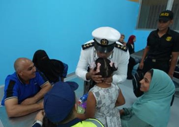 Interior distribution of school bags and supplies