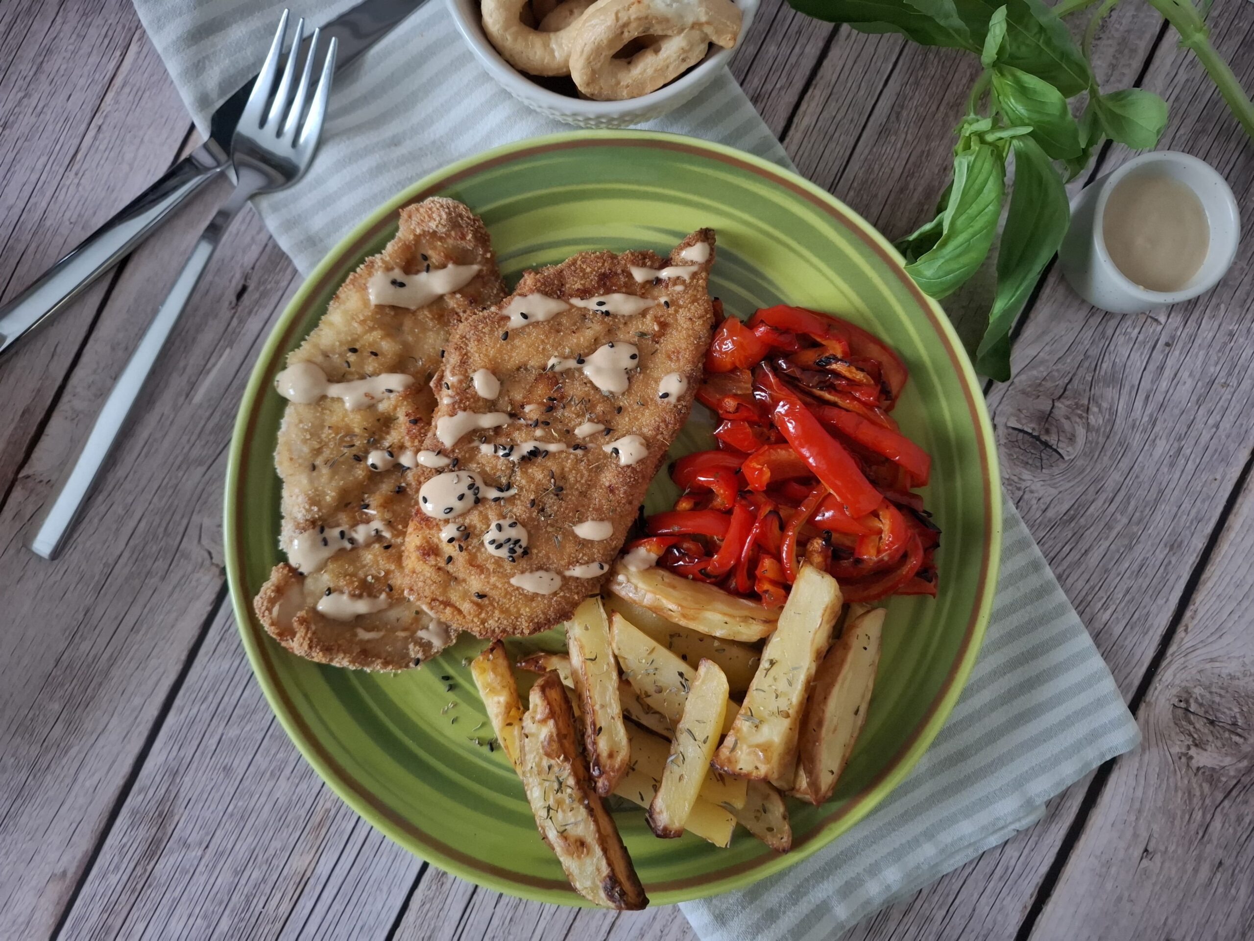 Cena completa in friggitrice ad aria
