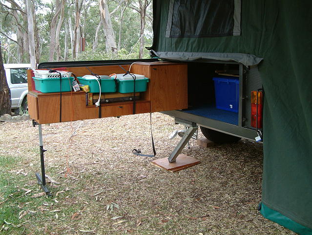 Kens camper trailer kitchen