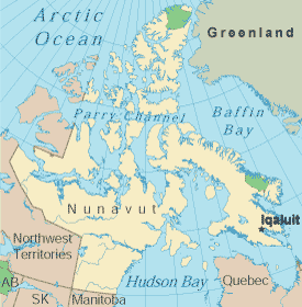 Nunavut Canada Map.