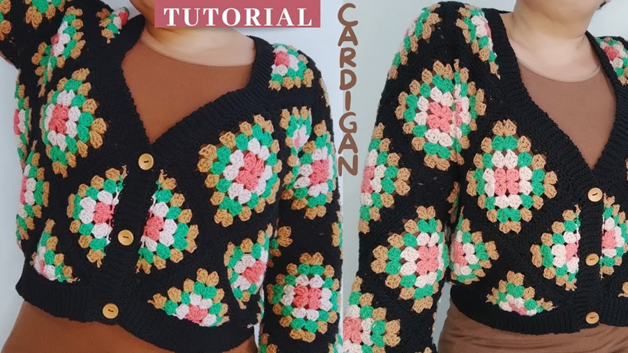 Cárdigan con grannys básicos | Únelos de otra forma y crea un diseño único 👗