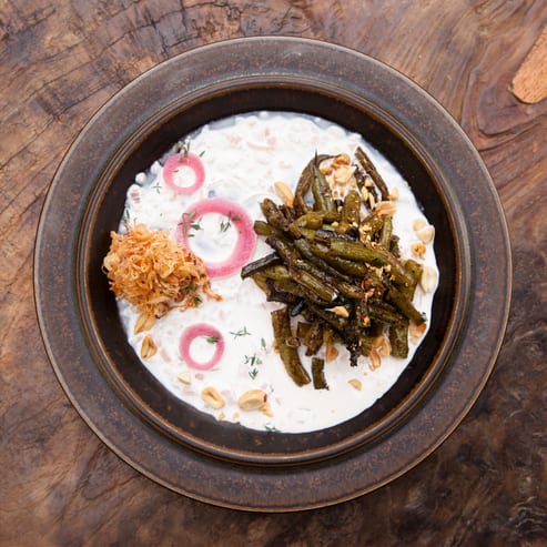 "Grilled long beans"