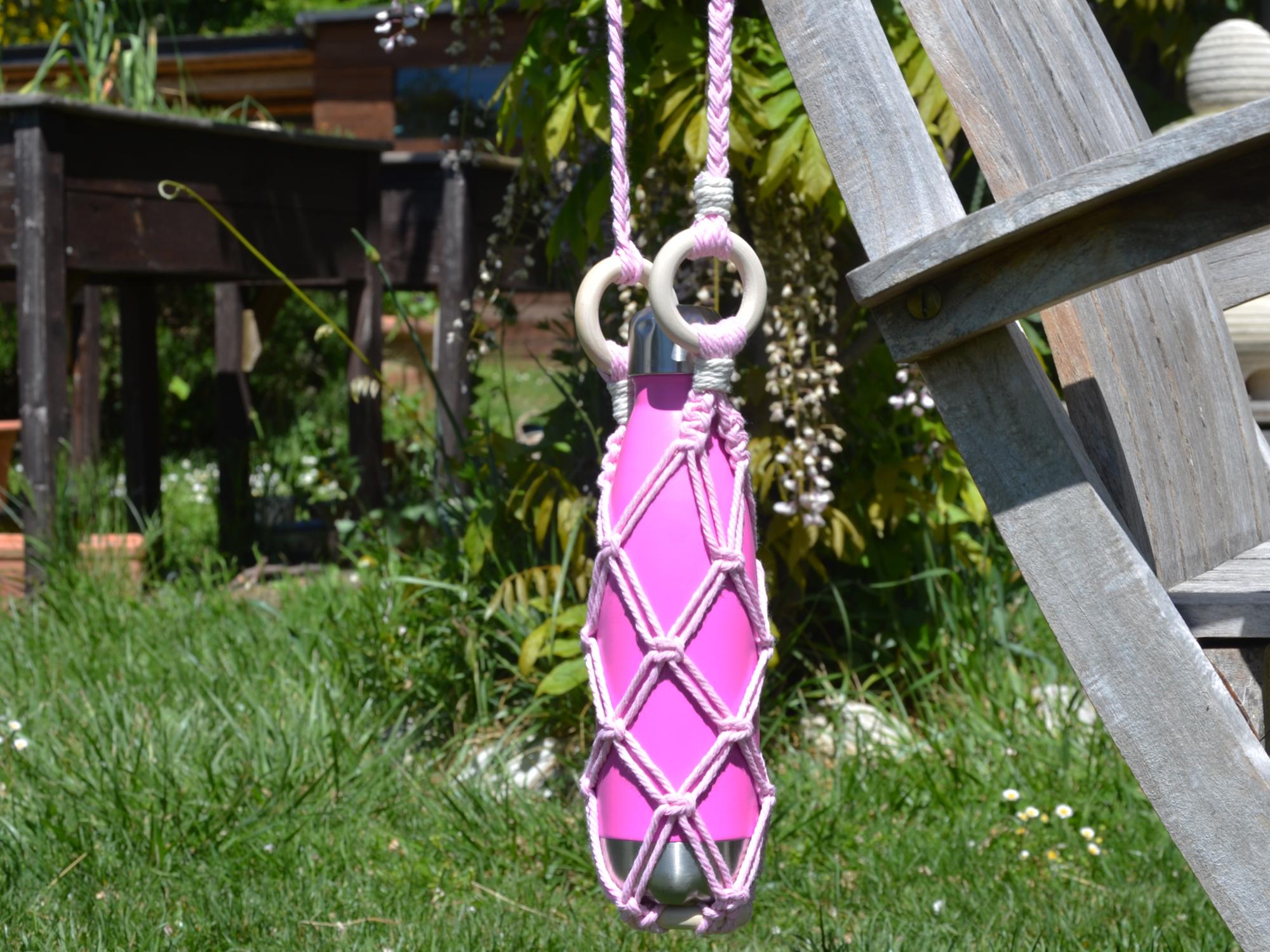Porte gourde macramé Rose