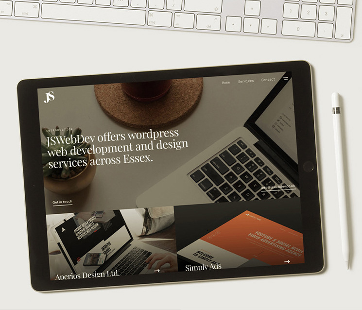 jswebdev website layout