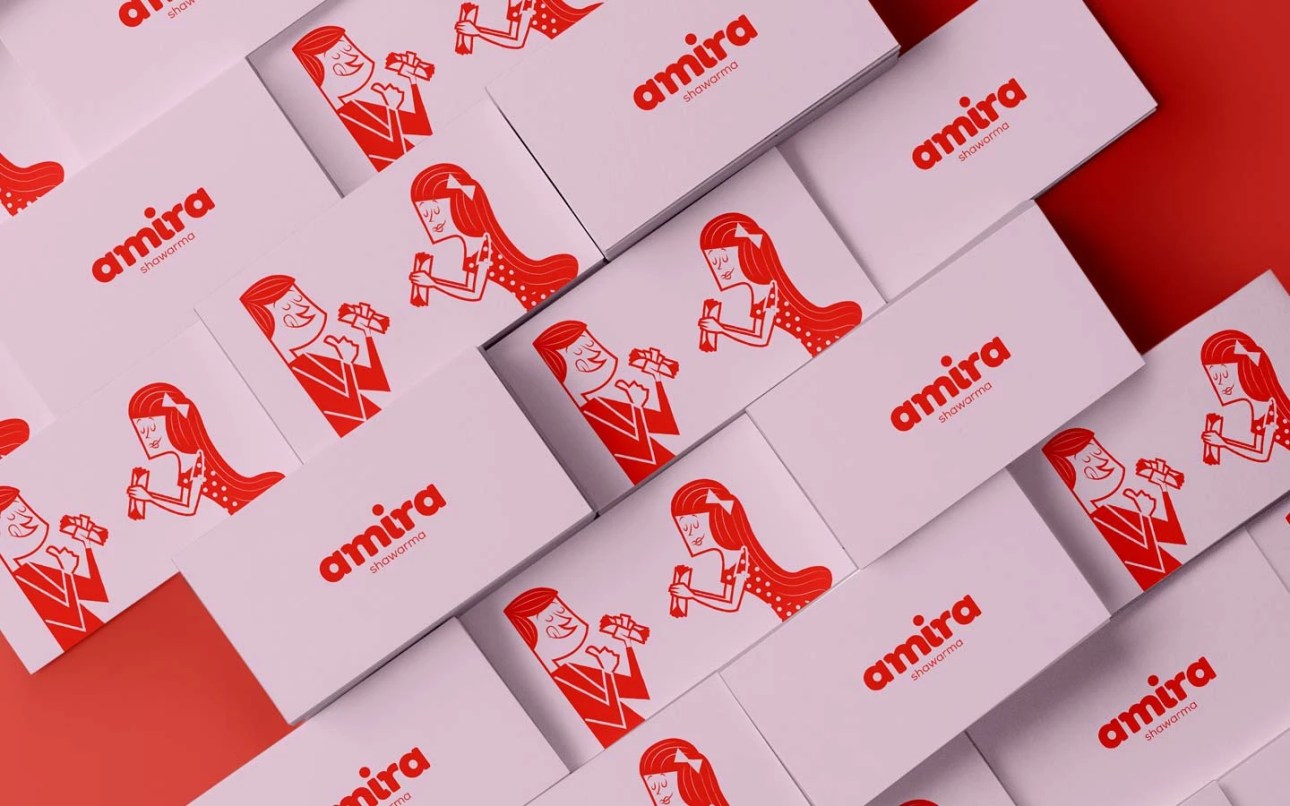 Amira Shawarma business card
