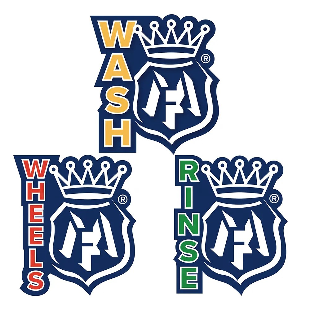 Labocosmetica Bucket Stickers - Set Van 3: Rinse, Wash & Wheels