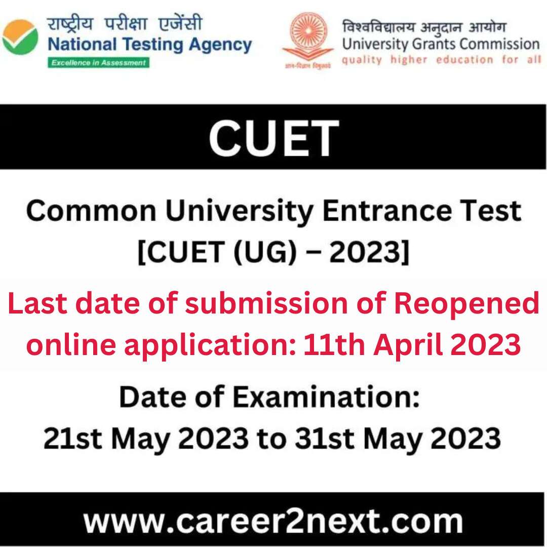 CUET UG 2023 Registration Reopens