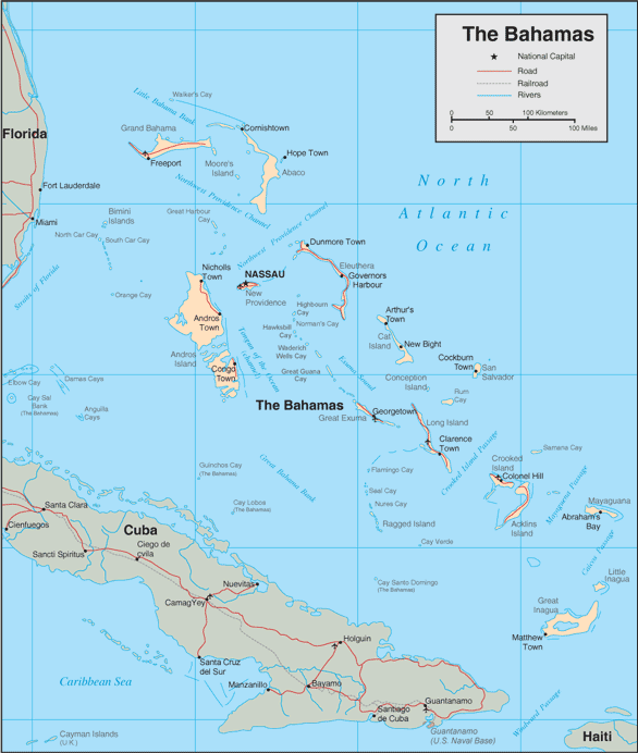 Bahamas Map Detailed Map Of The Bahamas Bahamas Map 586 