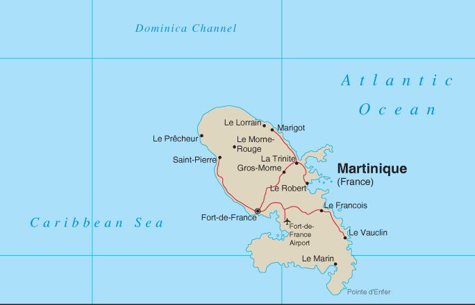 Martinique Map Detailed Map Of Martinique Martinique Map 