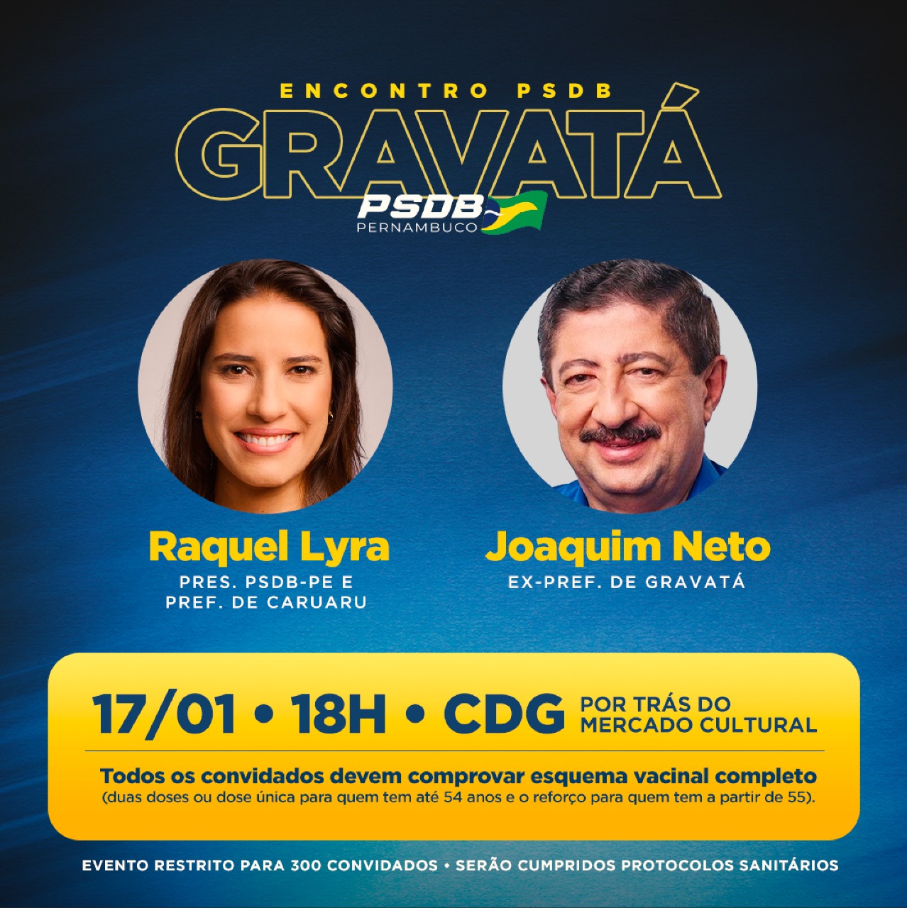 PSDB Pernambuco realiza encontro em Gravatá no próximo dia 17