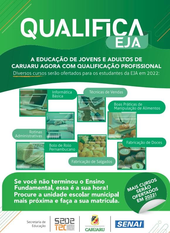 Prefeitura de Caruaru oferece novos cursos como parte do programa Qualifica EJA