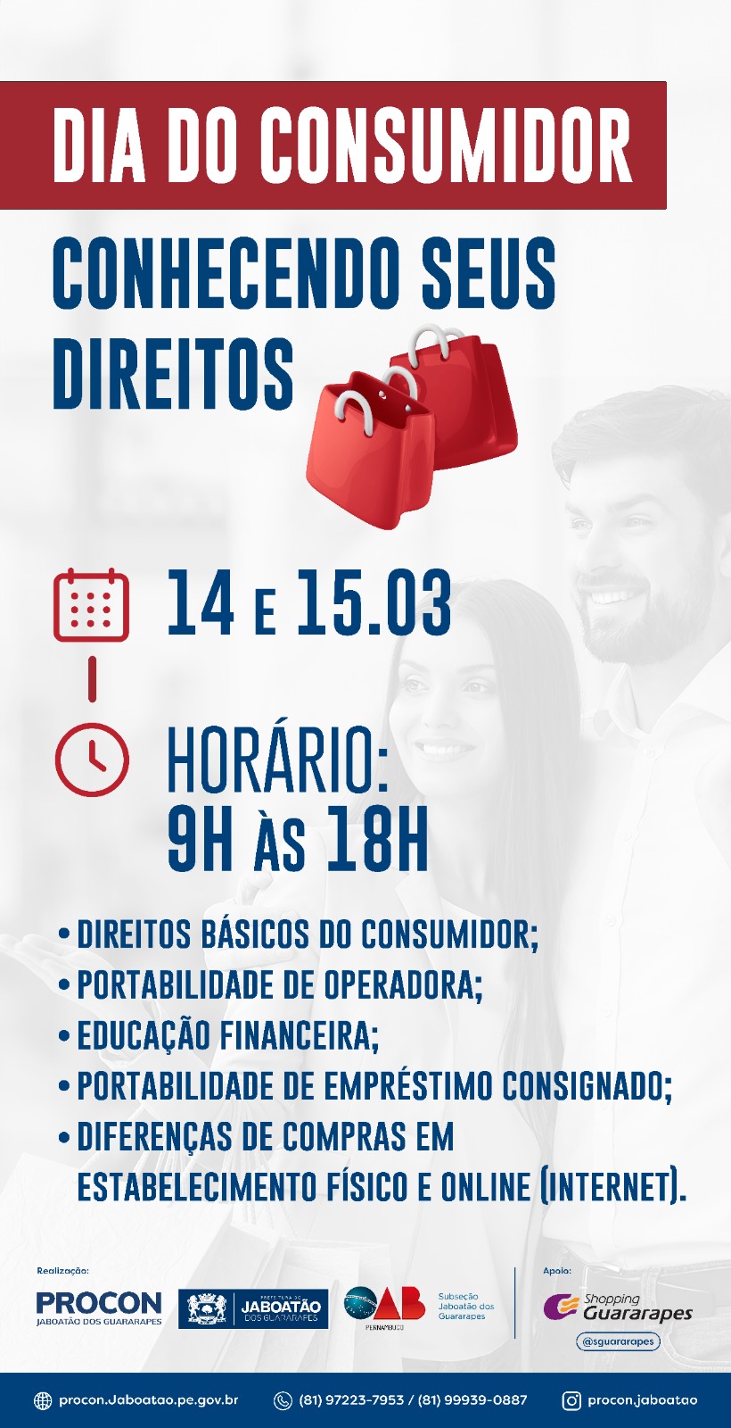 Procon do Jaboatão realiza ação de orientação aos consumidores no Shopping Guararapes