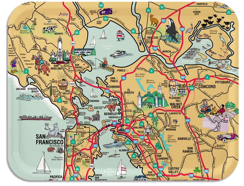 Exploring The Map Of San Francisco Area What Will You Find San Francisco Tray 