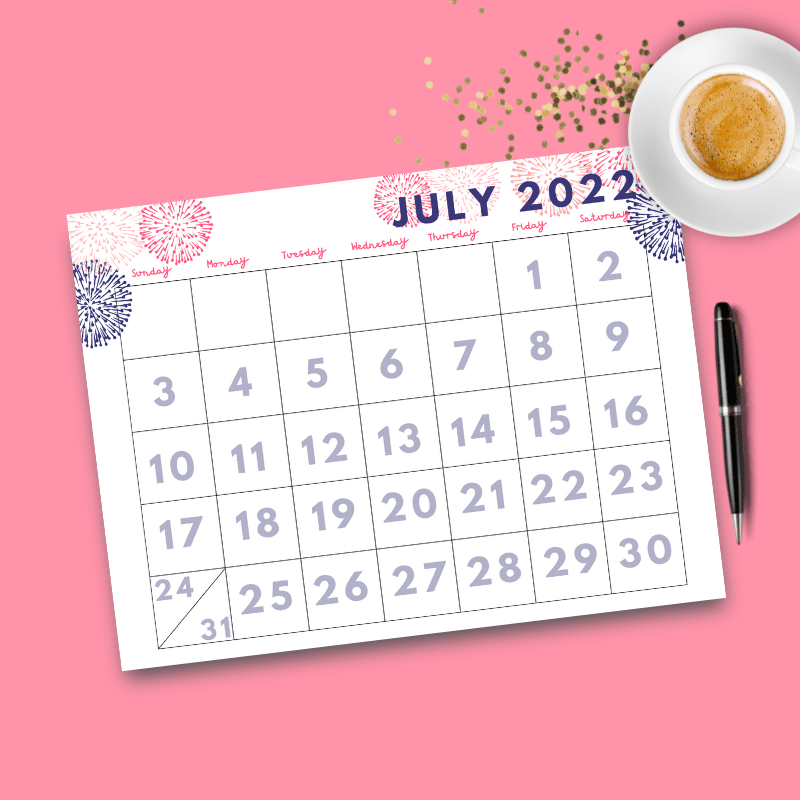 printable dated july 2022 calendar carrie elle