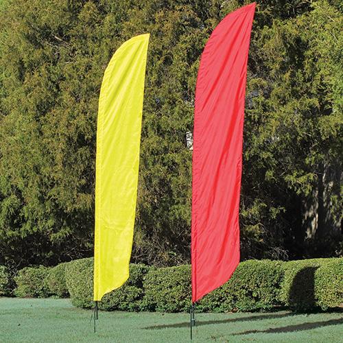 Solid Color Feather Flags Carrot Top Flags - Ocean Background Collection - 8K Quality