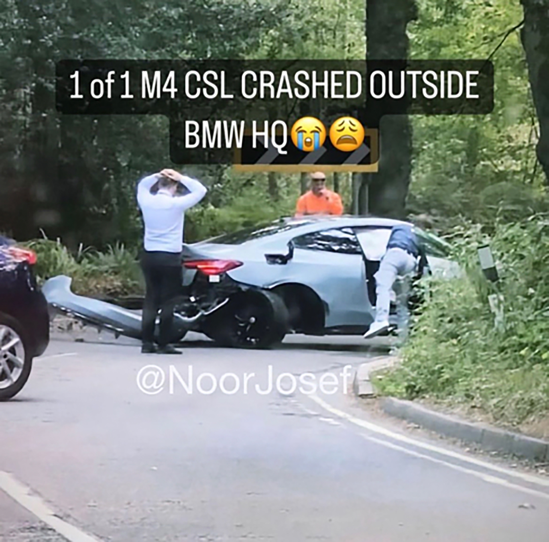 Too soon! a bmw m4 csl has already been crashed