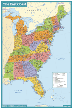 Map Eastern Seaboard States 