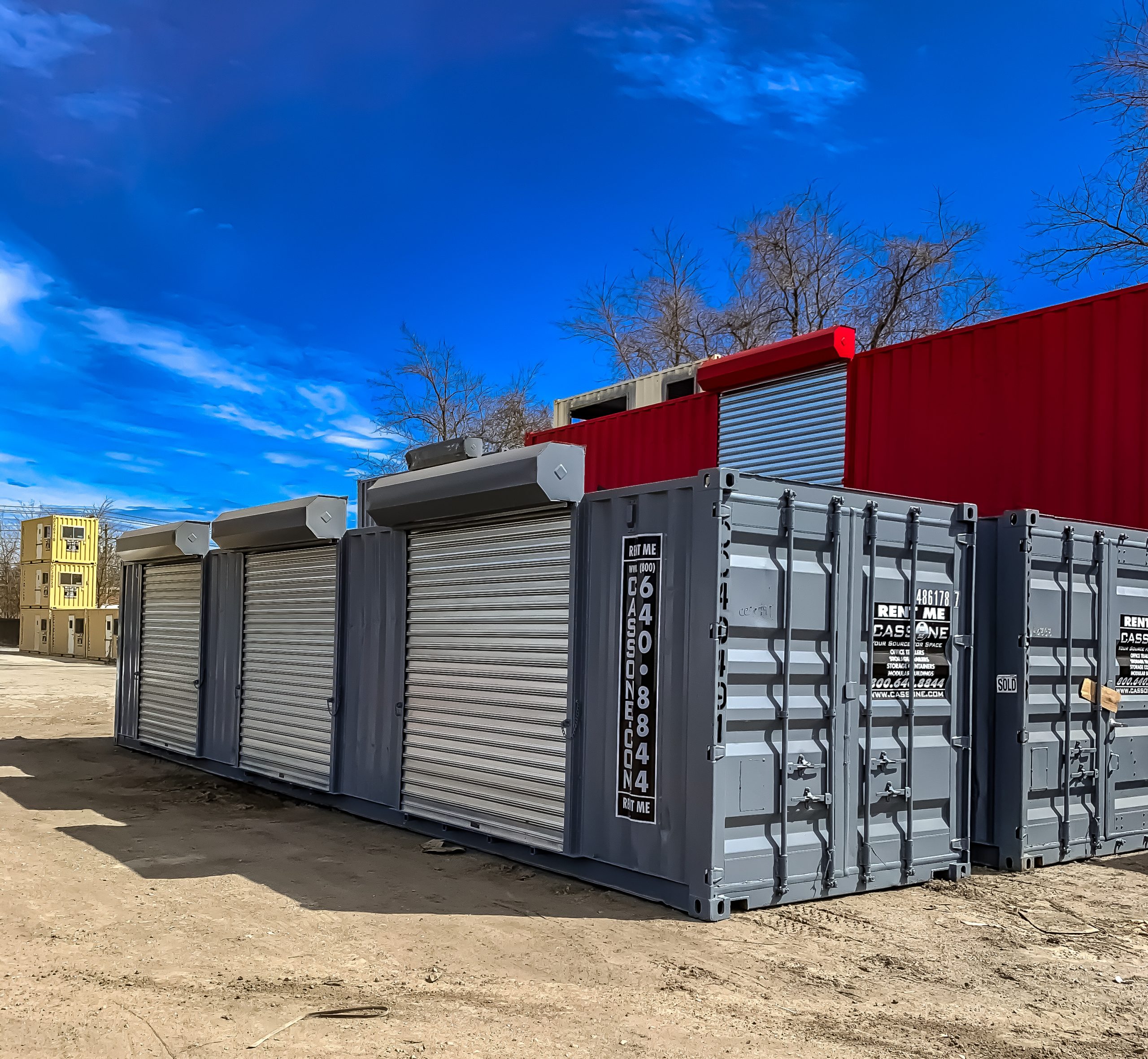 Ground level storage container building units in new york