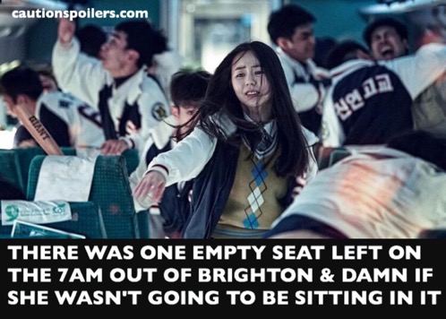 There was one empty seat left on the 7am out of brighton and damn if she wasn't going to be sitting in it