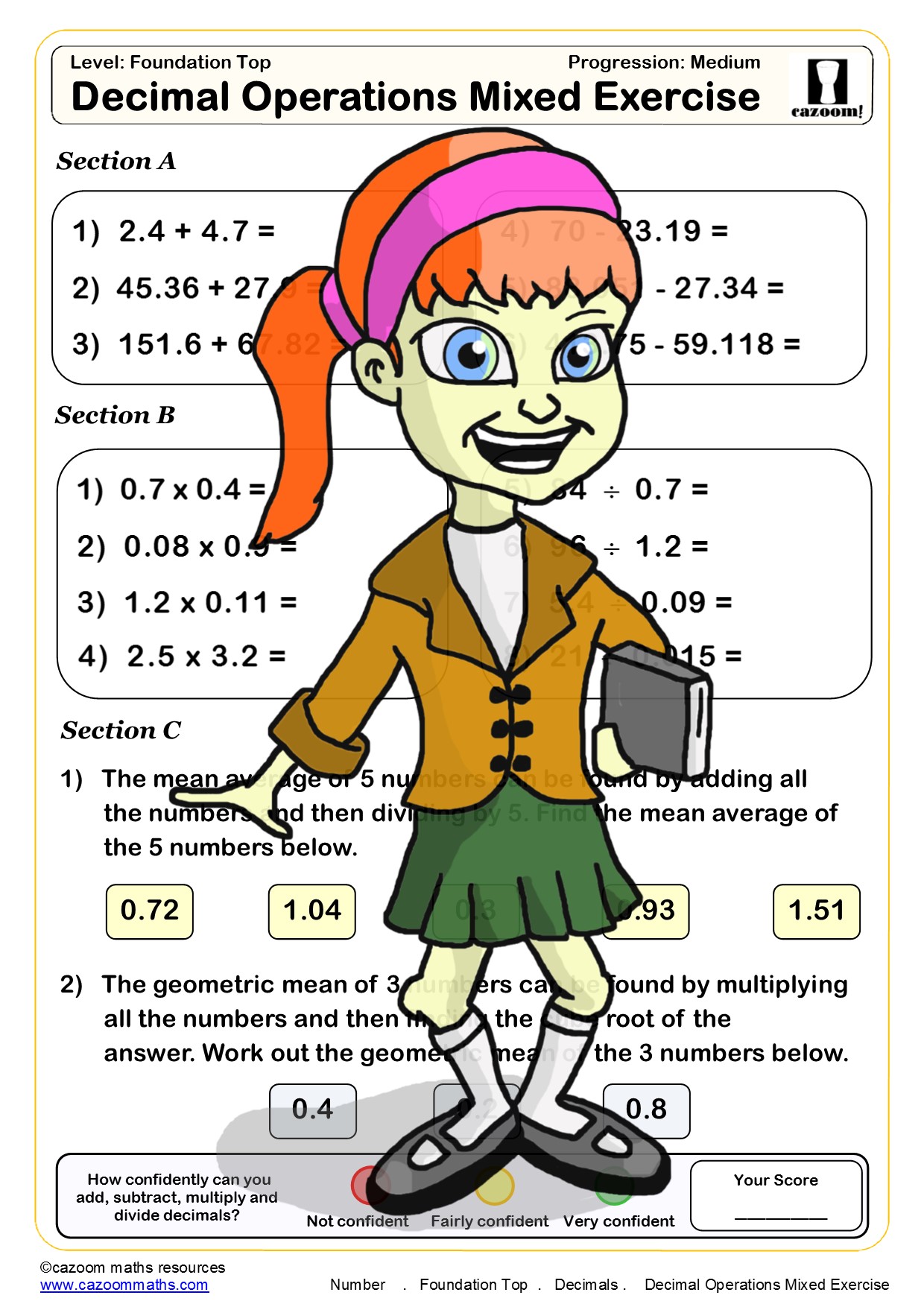 cazoom maths worksheets decimals maths worksheets