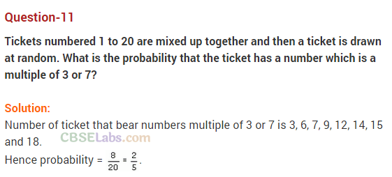 Probability Class 10 Extra Questions Maths Chapter 15 – CBSE Labs