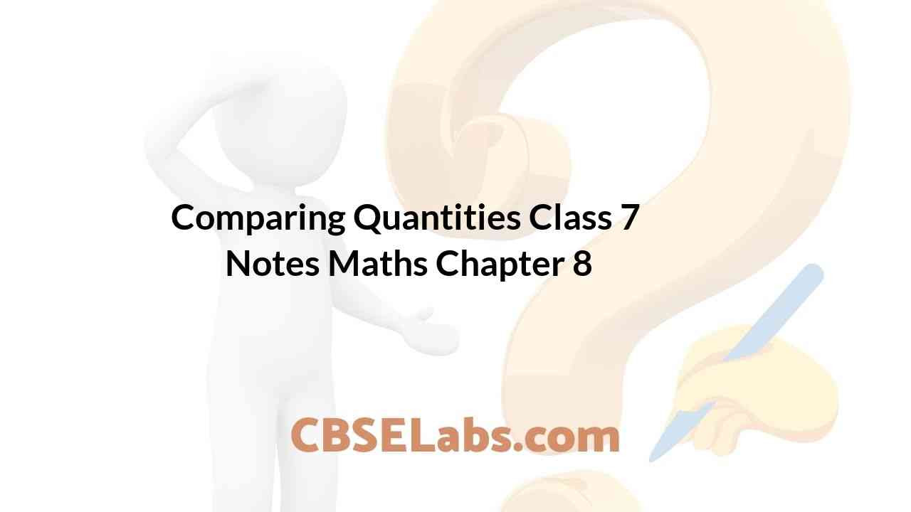 Comparing Quantities Class 7 Notes Maths Chapter 8