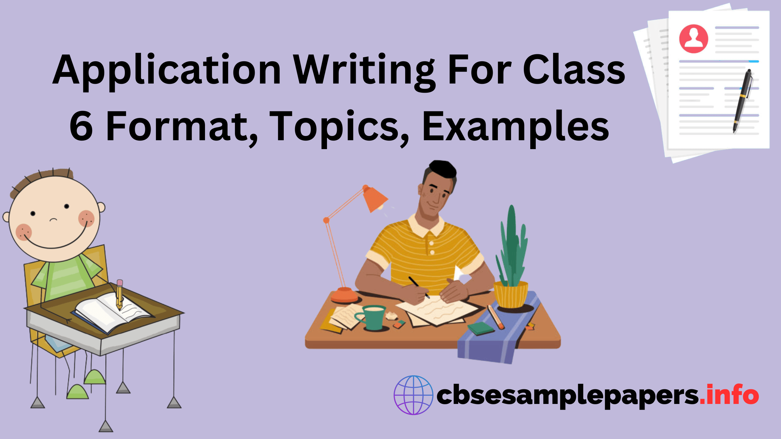 Application Writing For Class 6 Format, Topics, Examples - CBSE Sample ...