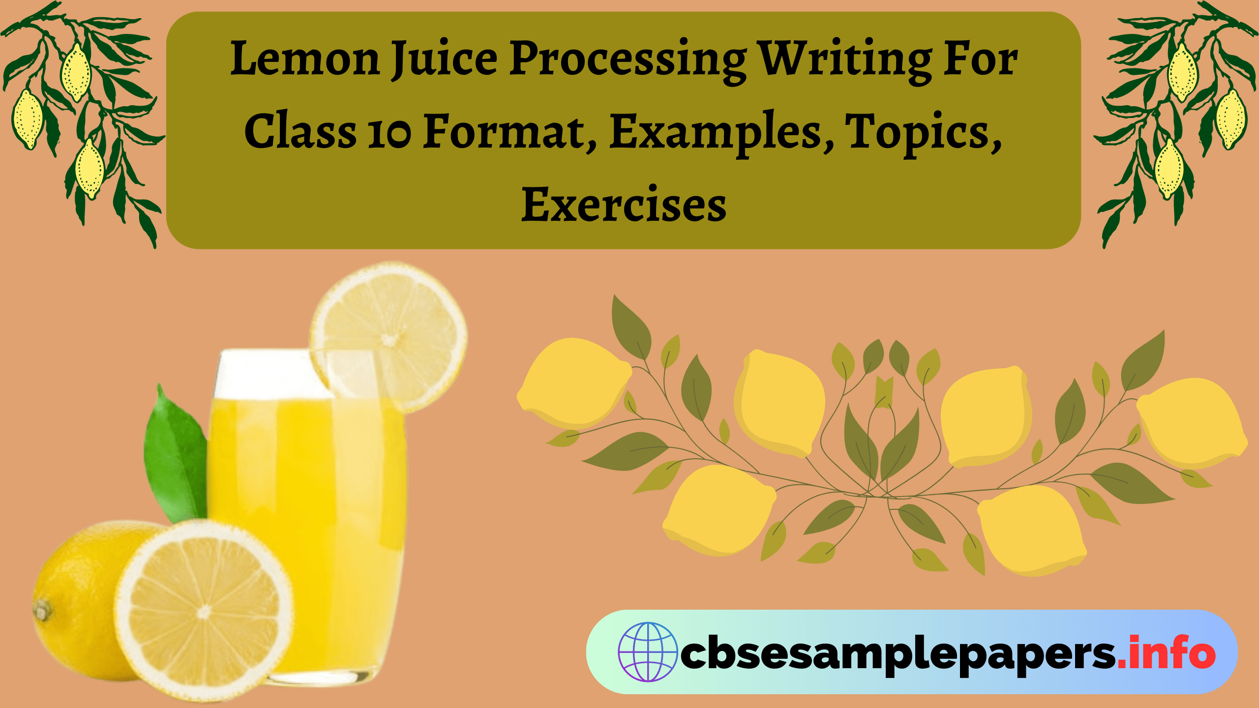 Lemon Juice Processing Writing For Class 10 Format, Examples, Topics