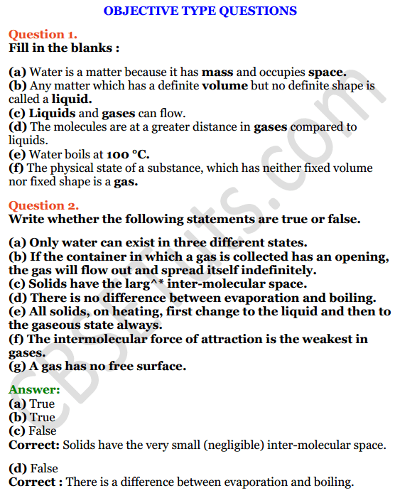 Selina Concise Chemistry Class 6 ICSE Solutions Chapter 3 Matter 12