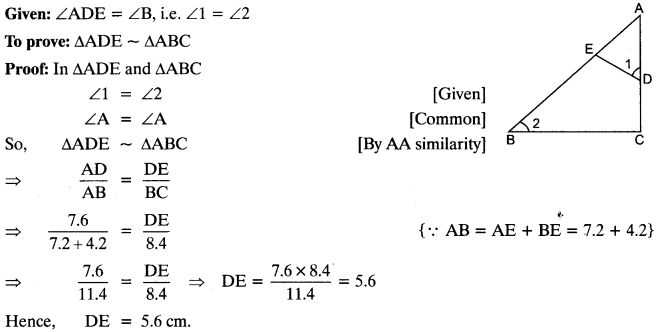 Triangles Class 10 Maths CBSE Important Questions With Solutions 19