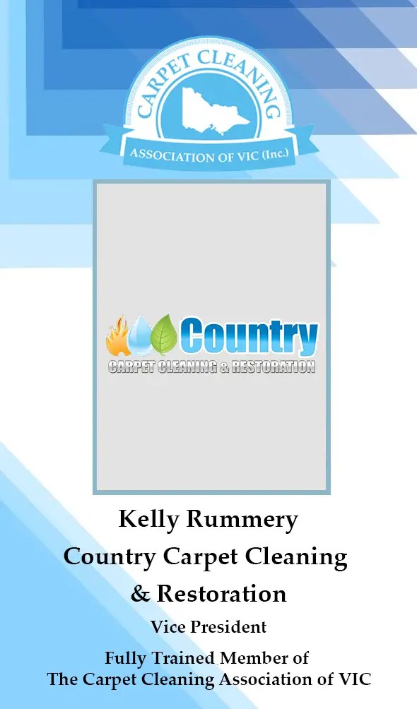 Kelly Rummery, Country Carpet Cleaning & Restoration | Member of the Carpet Cleaning Association of Victoria