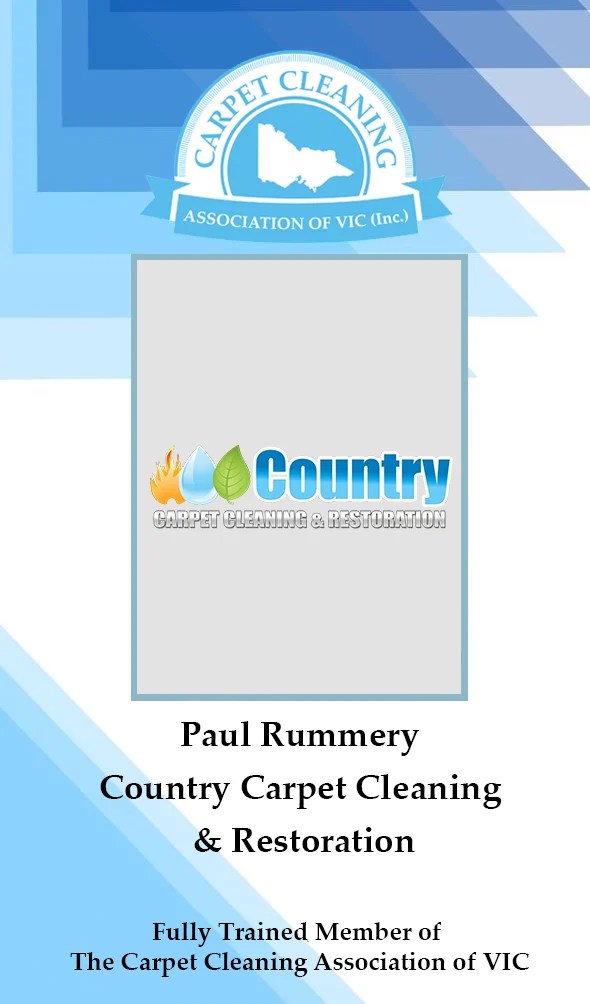 Paul Rummery, Country Carpet Cleaning & Restoration | Member of the Carpet Cleaning Association of Victoria