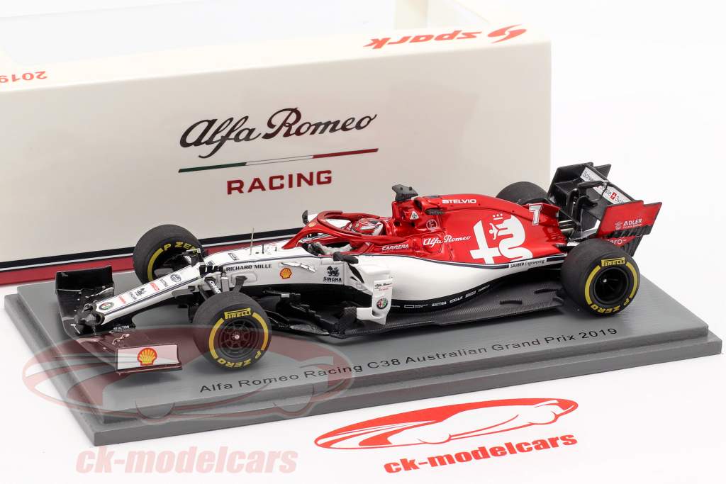 Details About Kimi Raikkonen Alfa Romeo Racing C38 7 Australia Gp F1 2019 1 43 Spark