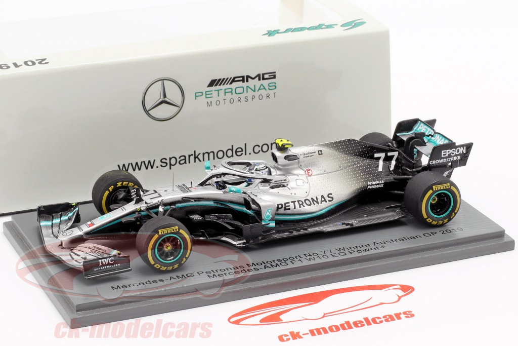 V Bottas Mercedes Amg F1 W10 77 Winner Australia Gp Formula 1 2019 1 43 Spark