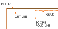 Example of Pocket Folder Die Lines