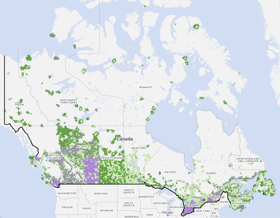 Canada Cellular Coverage Maps Compared Cellular Maps Com Telus 4a 