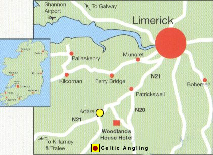 Celtic Angling Ireland Map Map 