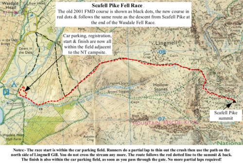 CFRA Cumberland Fell Runners Association Scafellmap 